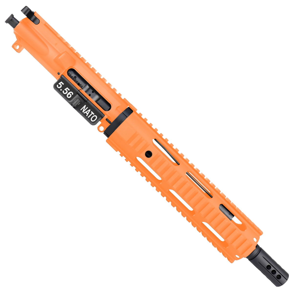 AR15 .223/5.56 Pistol Upper Assembly 10" Quadrail Handguard Complete w/ Charging Handle - Tequila Sunrise Orange