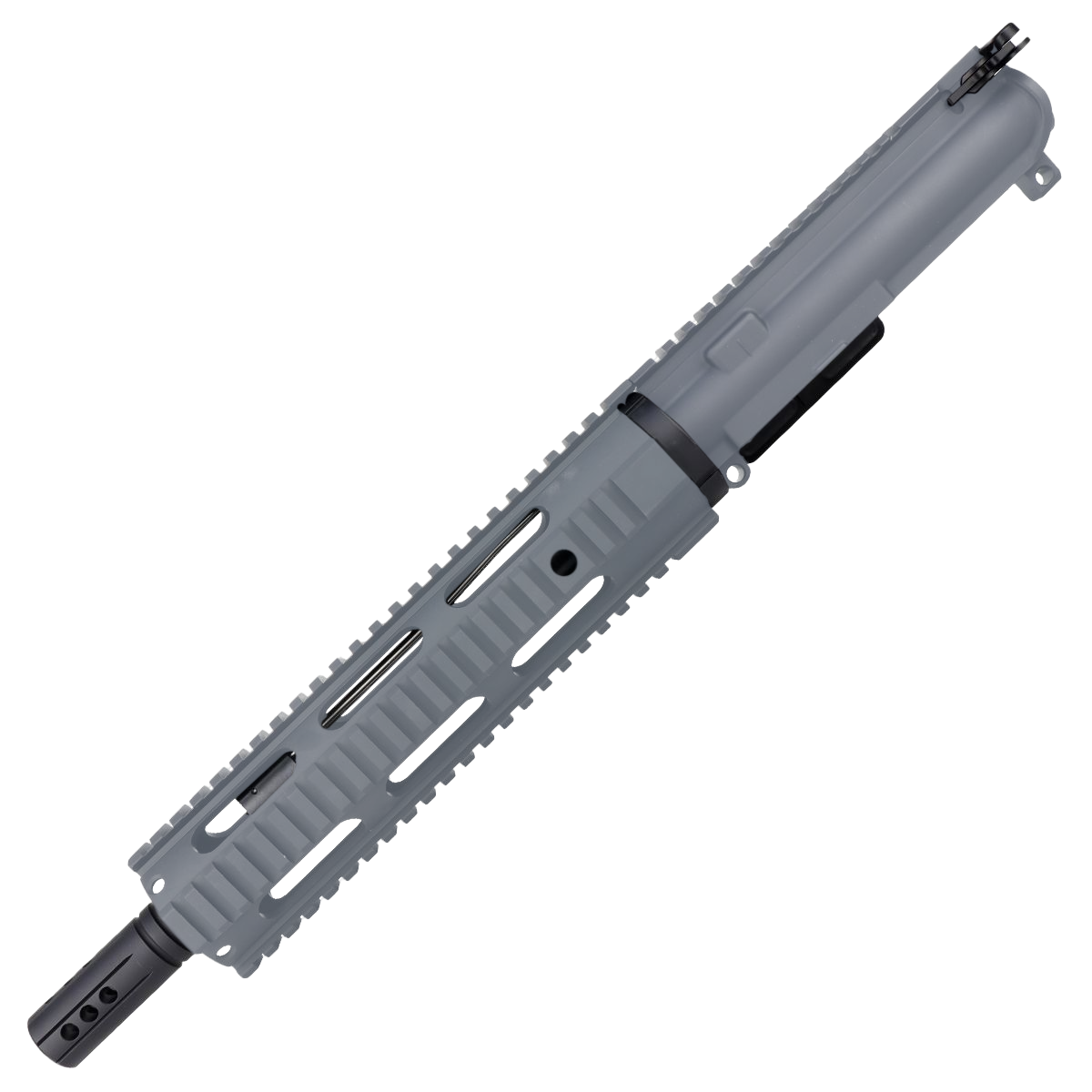 AR15 .223/5.56 Pistol Upper Assembly 10" Quadrail Handguard Complete w/ Charging Handle - Sniper Grey