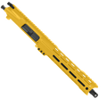 AR15 .223/5.56 Pistol Upper Assembly 10" Barrel Custom 10" Top Cut Hybrid MLOK Handguard Complete w/ Charging Handle - Gold