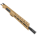 AR15 .223/5.56 Pistol Upper Assembly 10" Barrel Custom 10" Slanted MLOK Handguard Complete w/ Charging Handle - Burnt Bronze