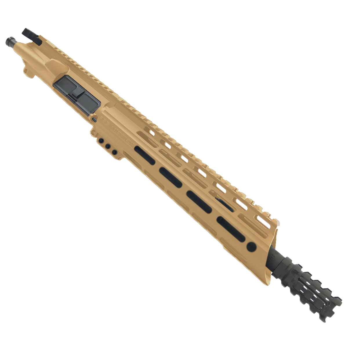 AR15 .223/5.56 Pistol Upper Assembly 10" Barrel Custom 10" Slanted MLOK Handguard Complete w/ Charging Handle - Burnt Bronze