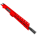 AR15 .223/5.56 Pistol Upper Assembly 10" Barrel Custom 10" Slanted MLOK Handguard Complete w/ Charging Handle - Red