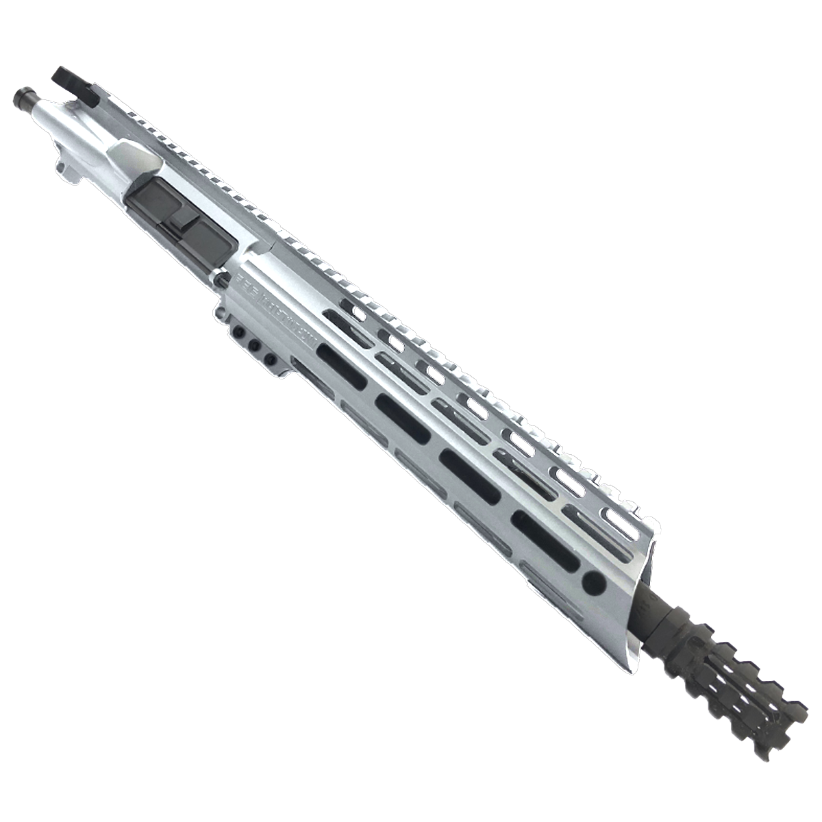 AR15 .223/5.56 Pistol Upper Assembly 10" Barrel Custom 10" Slanted MLOK Handguard Complete w/ Charging Handle - Tungsten Gray