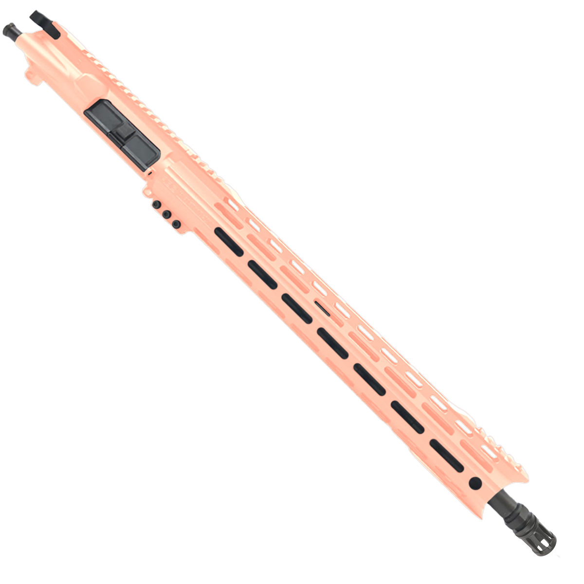 AR15 .223/5.56 Rifle Upper Assembly 16" Barrel Custom 15" Top Cut Hybrid MLOK Handguard Complete w/ Charging Handle - Rose Gold