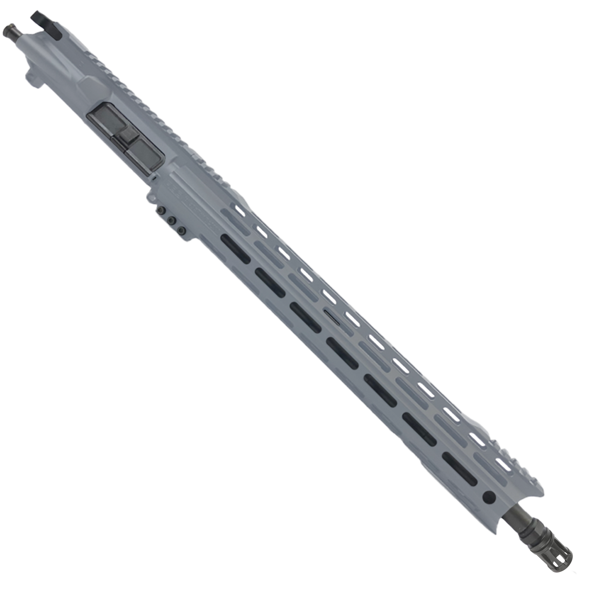 AR15 .223/5.56 Rifle Upper Assembly 16" Barrel Custom 15" Top Cut Hybrid MLOK Handguard Complete w/ Charging Handle - Sniper Gray