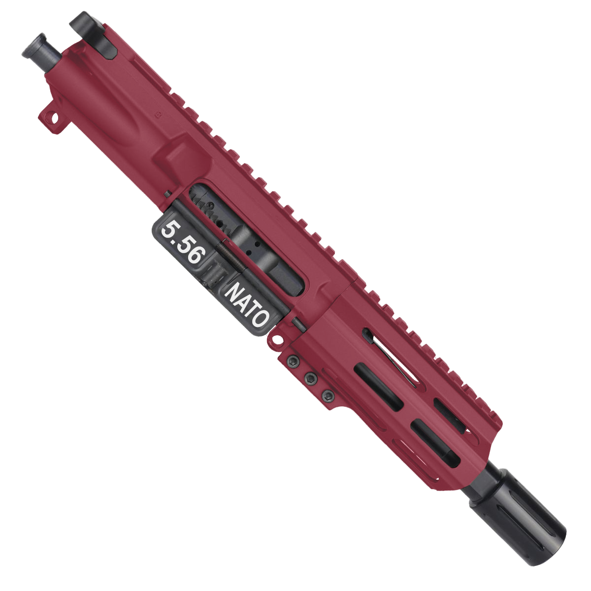 AR15 Micro Pistol Build Kit 556 NATO 5" Barrel 4" M-Lok Handguard - Cranberry Frost