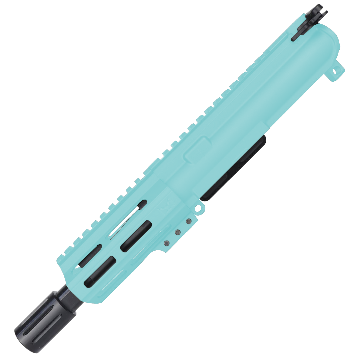 AR15 .223/5.56 Micro Pistol Upper Assembly 5" Barrel MLOK Handguard w/ Charging Handle - Robbin's Egg Blue