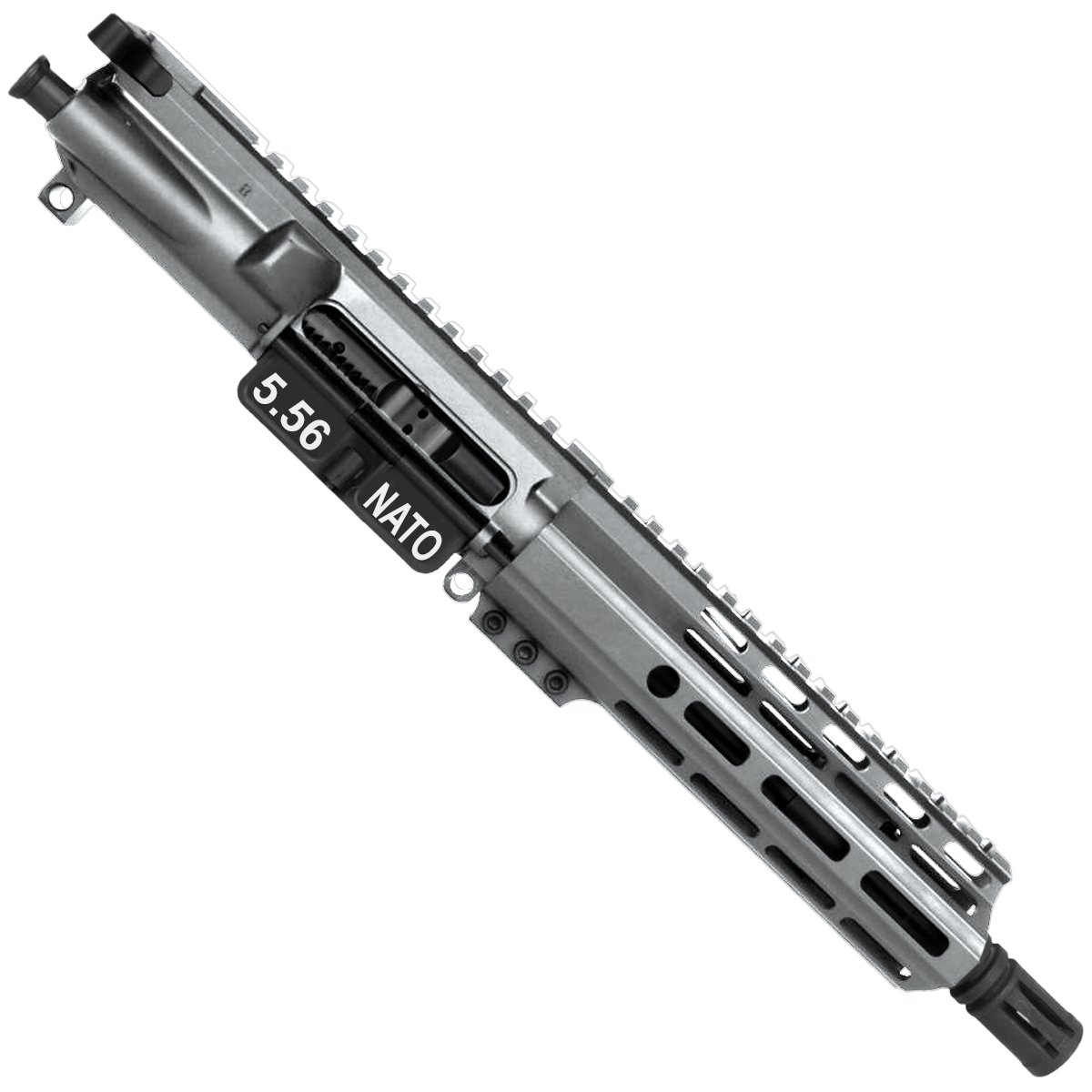 AR15 .223/5.56 Pistol Upper Assembly 7.5' Barrel MLOK Handguard Complete w/ Charging Handle - Tungsten Gray