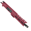 AR15 .223/5.56 Pistol Upper Assembly 7" Barrel Custom 7" Top Cut Hybrid MLOK Handguard Complete w/ Charging Handle - Cranberry Frost