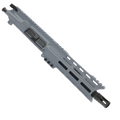 AR15 .223/5.56 Pistol Upper Assembly 7" Barrel Custom 7" Top Cut Hybrid MLOK Handguard Complete w/ Charging Handle- SNIPER GREY