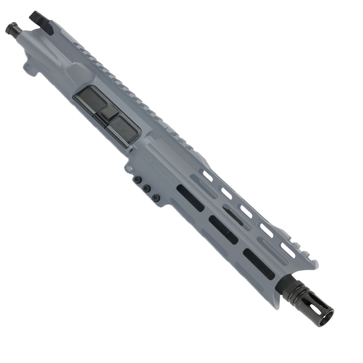AR15 .223/5.56 Pistol Upper Assembly 7" Barrel Custom 7" Top Cut Hybrid MLOK Handguard Complete w/ Charging Handle- SNIPER GREY