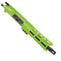 AR15 .223/5.56 Pistol Upper Assembly 7" Barrel Custom 7" Top Cut Hybrid MLOK Handguard Complete w/ Charging Handle - Zombie Green