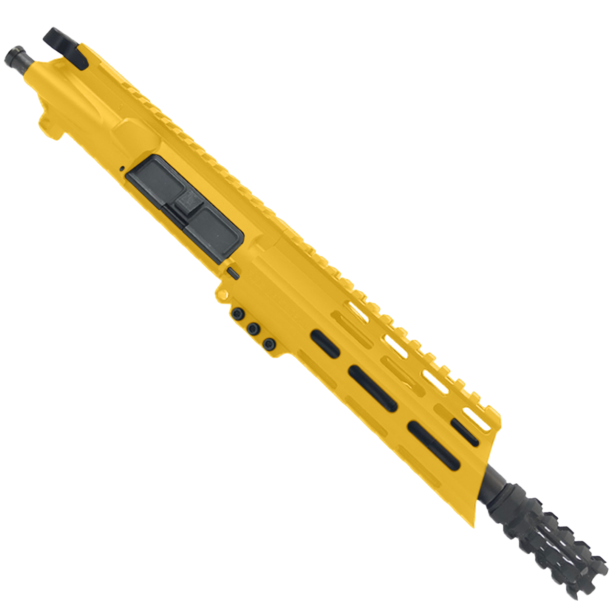 AR15 .223/5.56 Pistol Upper Assembly 7" Barrel Custom 7" Slanted MLOK Handguard Complete w/ Charging Handle - Gold