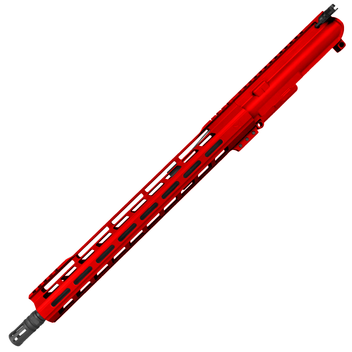 AR-15 .223 5.56 Complete Upper Build Assembly 16" Barrel 15" Lightweight Hybrid MLOK Handguard - Red