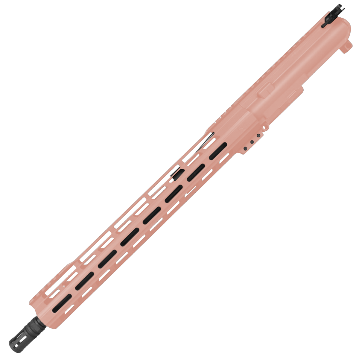 AR-15 .223 5.56 Complete Upper Build Assembly 16" Barrel 15" Lightweight Hybrid MLOK Handguard - Rose Gold