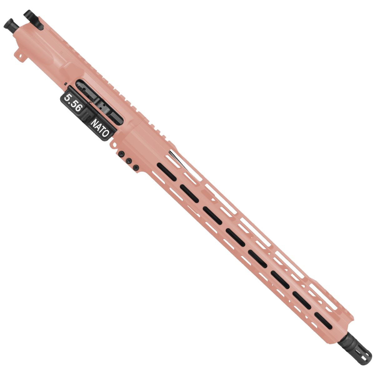 AR-15 .223 5.56 Complete Upper Build Assembly 16" Barrel 15" Lightweight Hybrid MLOK Handguard - Rose Gold