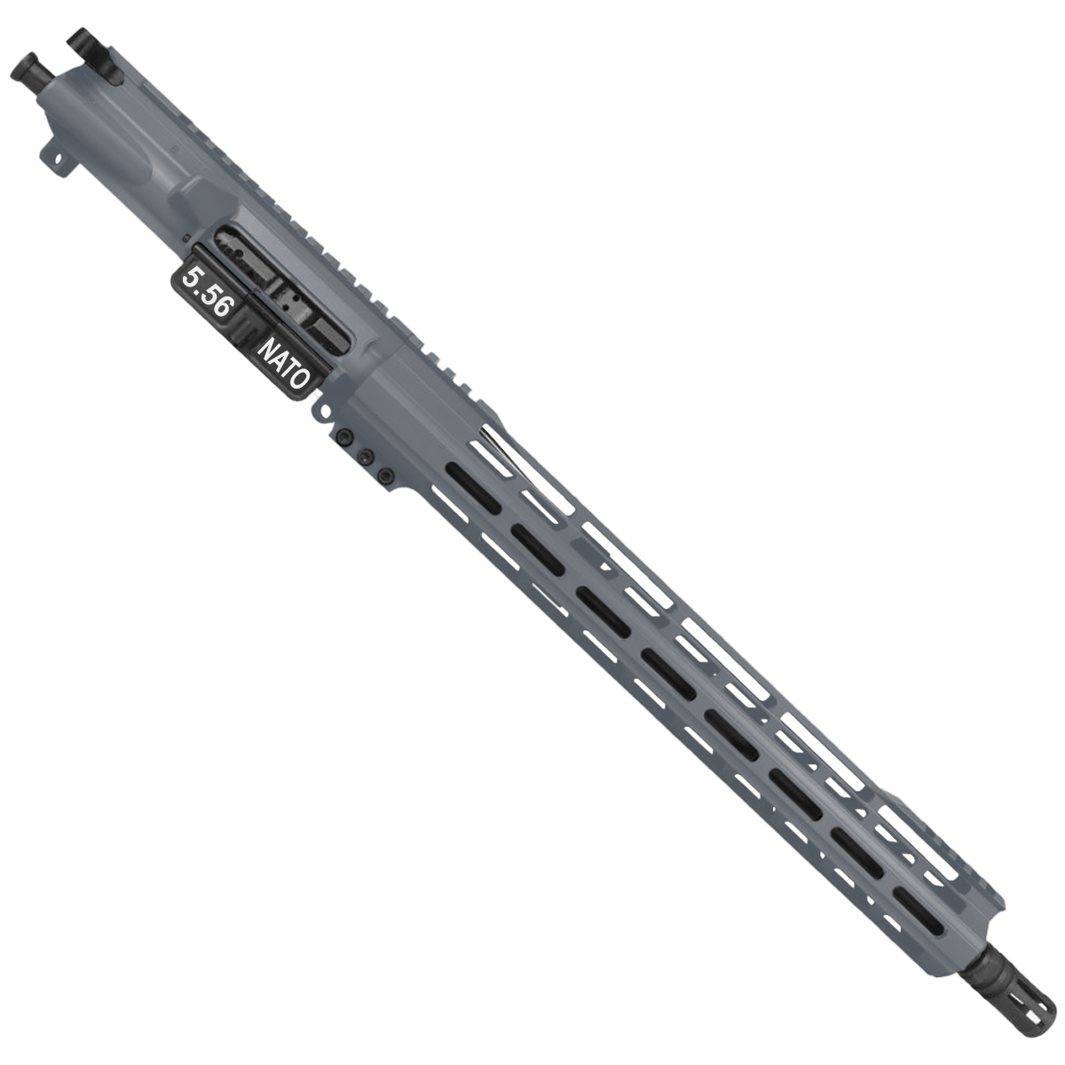 AR-15 .223 5.56 Complete Upper Build Assembly 16" Barrel 15" Lightweight Hybrid MLOK Handguard -Sniper Grey