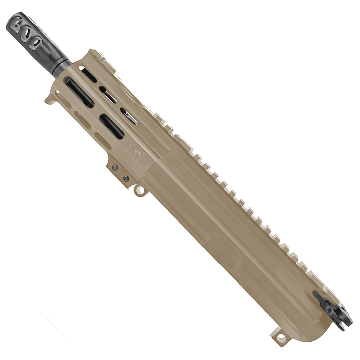 AR15 .223/5.56 Micro Pistol Upper Assembly 5" Barrel Custom 4" MLOK Handguard - Magpul FDE