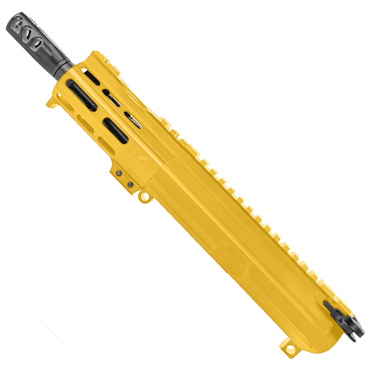 AR15 .223/5.56 Micro Pistol Upper Assembly 5" Barrel Custom 4" MLOK Handguard - Gold