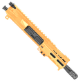 AR15 .223/5.56 Micro Pistol Upper Assembly 5" Barrel Custom 4" MLOK Handguard - Tequila Sunrise Orange
