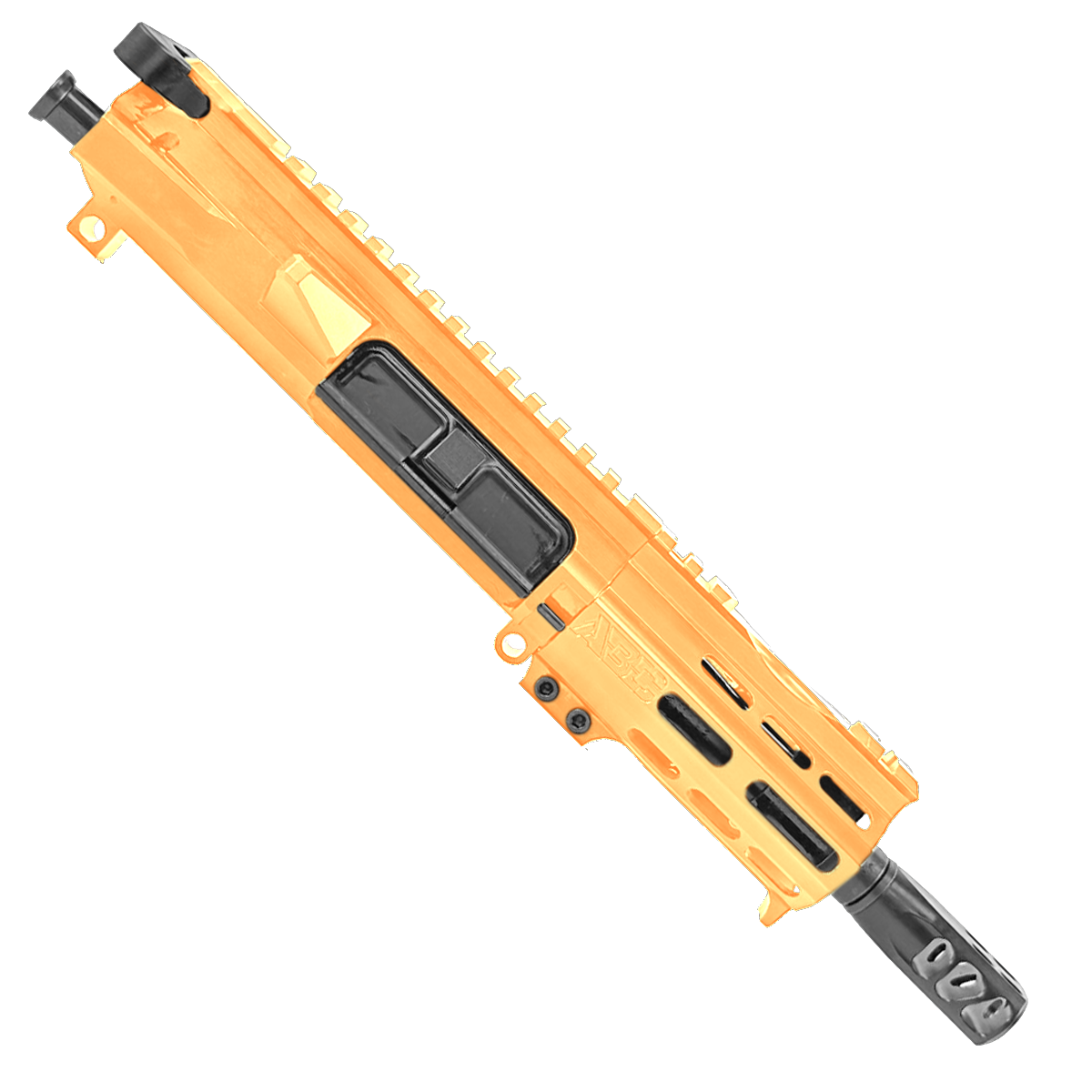 AR15 .223/5.56 Micro Pistol Upper Assembly 5" Barrel Custom 4" MLOK Handguard - Tequila Sunrise Orange