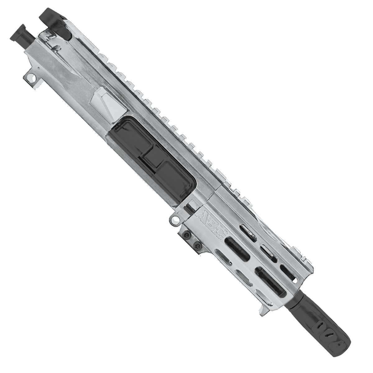 AR15 .223/5.56 Micro Pistol Upper Assembly 5" Barrel Custom 4" MLOK Handguard - Tungsten Gray