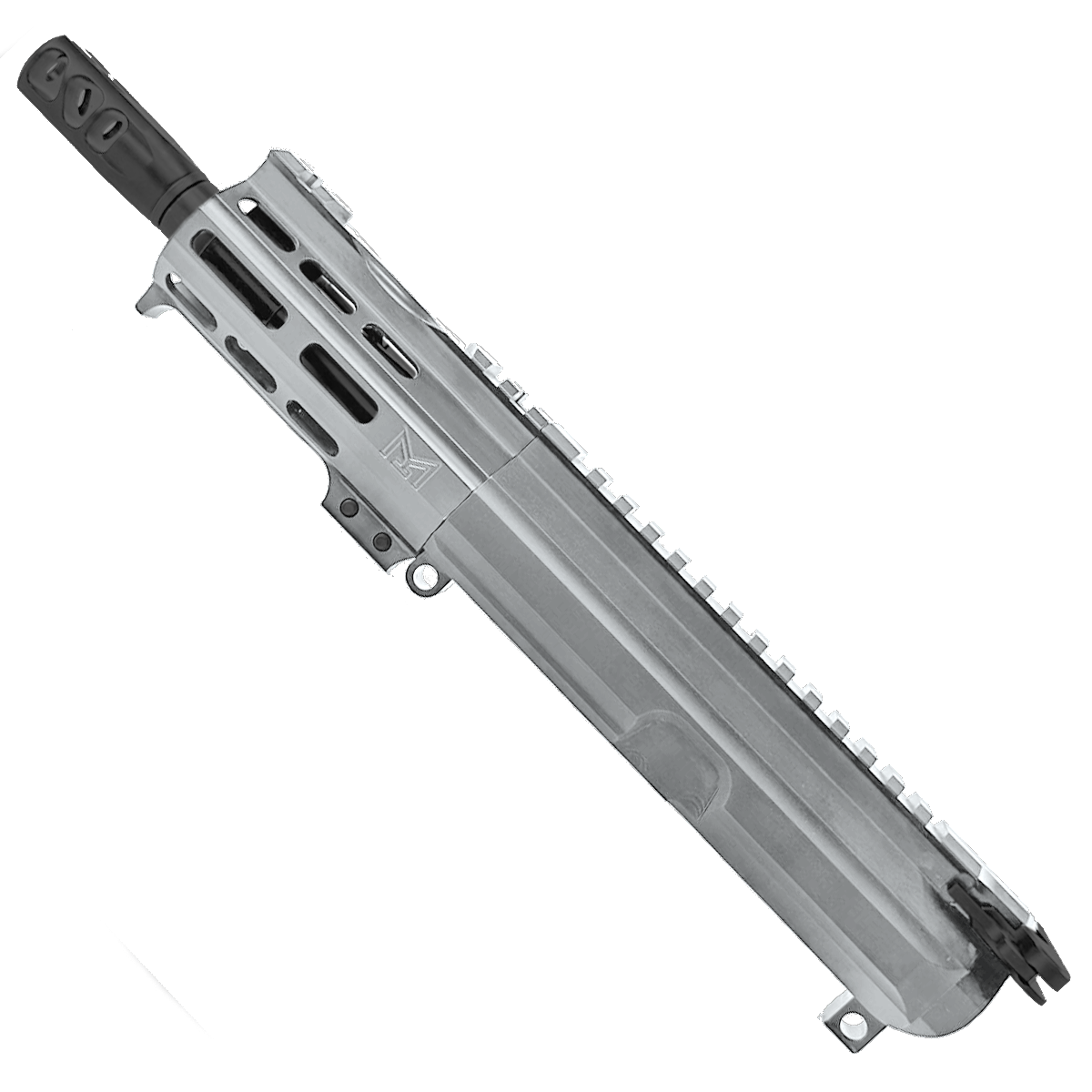AR15 .223/5.56 Micro Pistol Upper Assembly 5" Barrel Custom 4" MLOK Handguard - Tungsten Gray