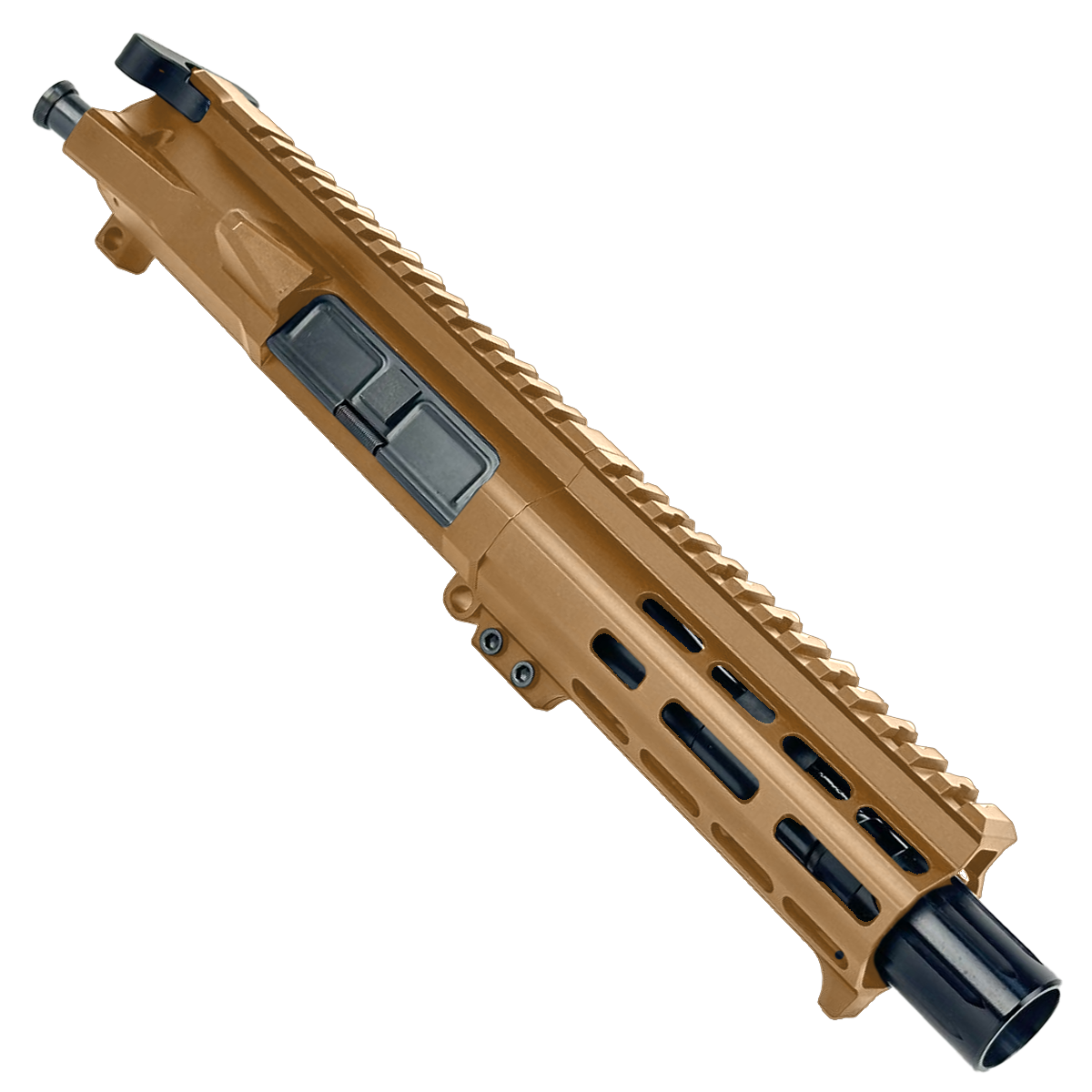 AR15 .223/5.56 Micro Pistol Upper Assembly 5" Barrel Custom 5.5" MLOK Handguard Complete w/ Charging Handle- Burnt Bronze