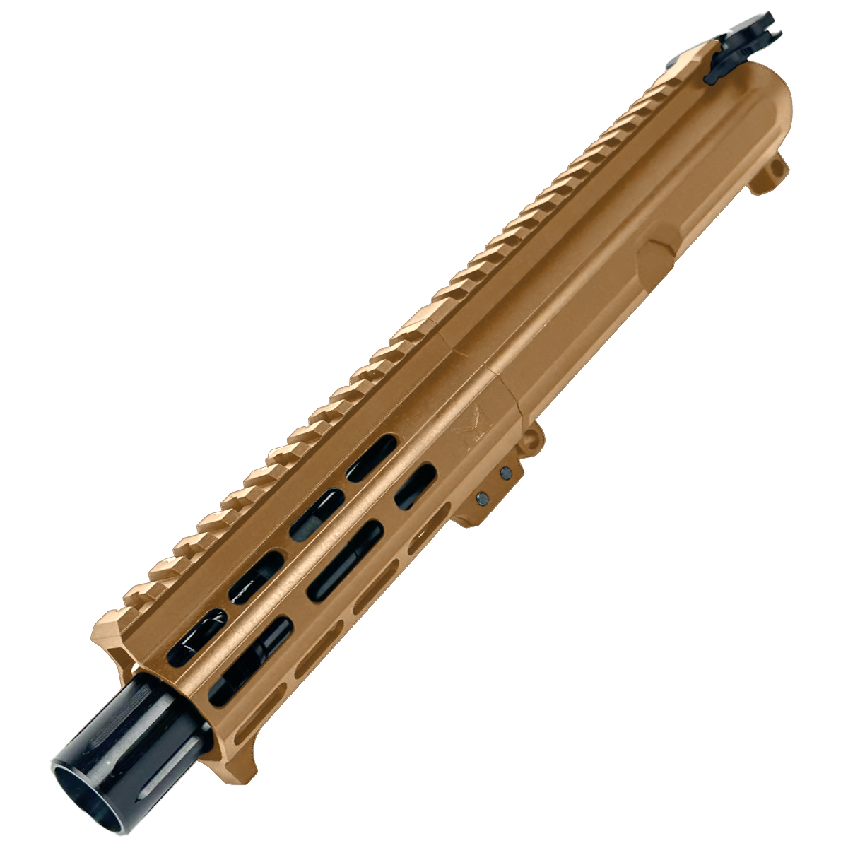 AR15 .223/5.56 Micro Pistol Upper Assembly 5" Barrel Custom 5.5" MLOK Handguard Complete w/ Charging Handle- Burnt Bronze