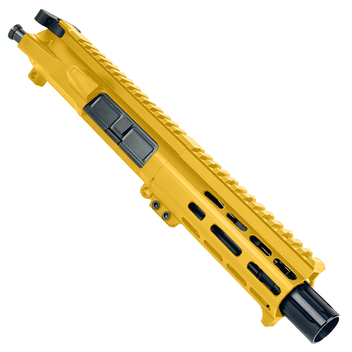 AR15 Billet Micro Pistol Build Kit 556 NATO 5" Barrel 5" M-Lok Handguard - Gold