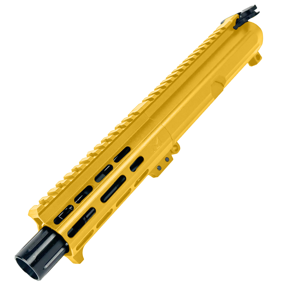 AR15 Billet Micro Pistol Build Kit 556 NATO 5" Barrel 5" M-Lok Handguard - Gold
