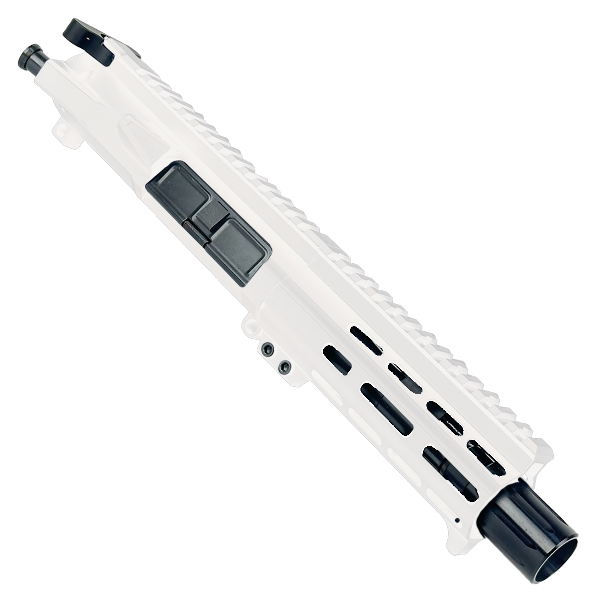 AR15 .223/5.56 Micro Pistol Upper Assembly 5" Barrel Custom 5.5" MLOK Handguard Complete w/ Charging Handle - Storm Trooper White