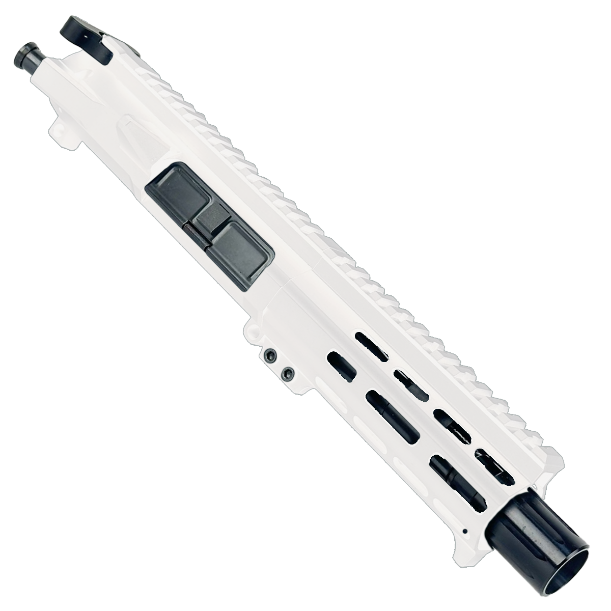 AR15 Billet Micro Pistol Build Kit 556 NATO 5" Barrel 5" M-Lok Handguard - Storm Trooper White