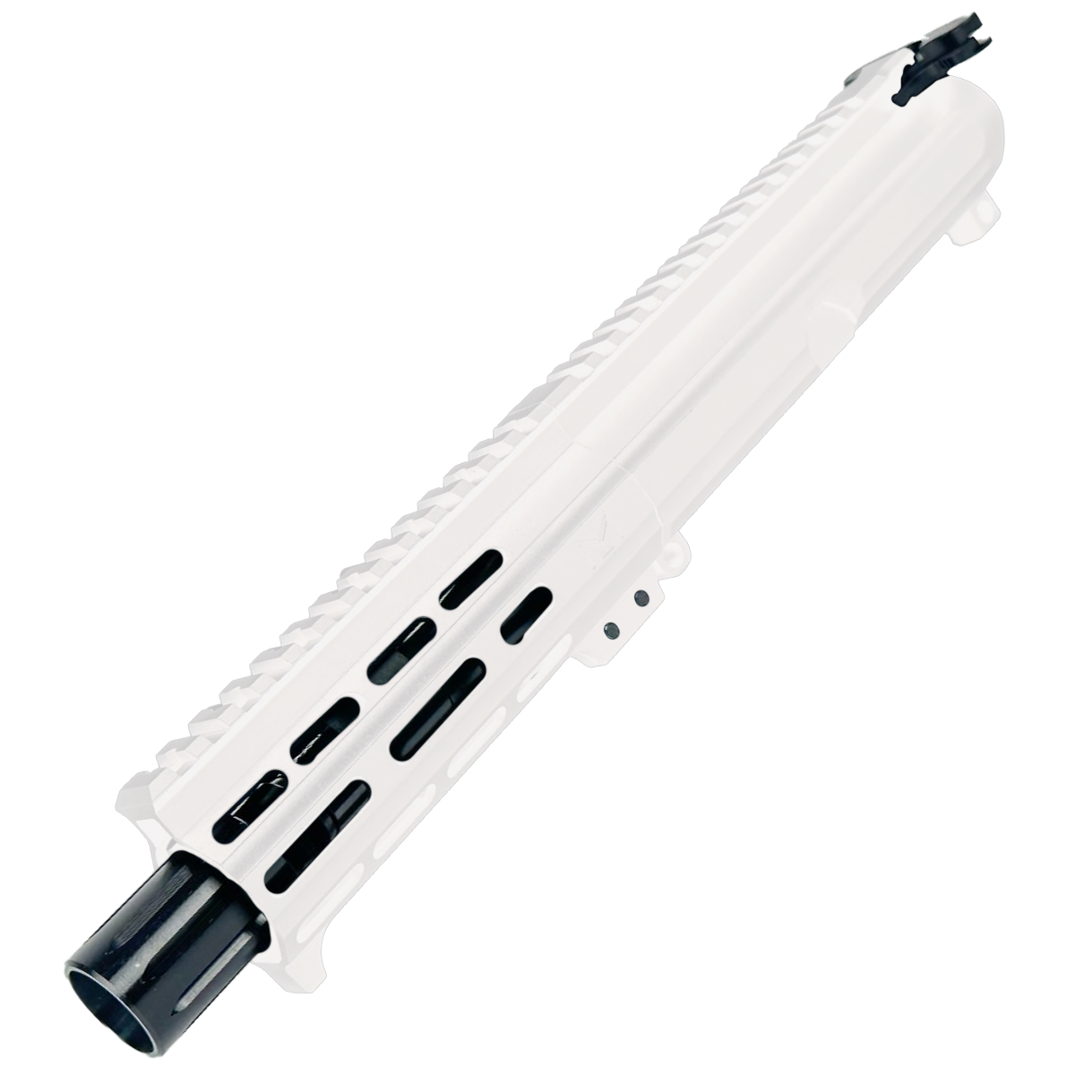 AR15 .223/5.56 Micro Pistol Upper Assembly 5" Barrel Custom 5.5" MLOK Handguard Complete w/ Charging Handle - Storm Trooper White