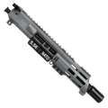 AR15 .223/5.56 Micro Pistol Upper Assembly 5" Barrel Custom 5" Top Cut Custom MLOK Handguard Complete w/ Charging Handle-TUNGSTEN