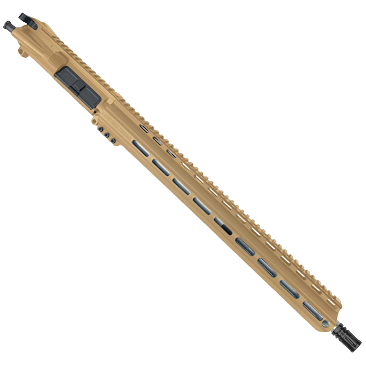 AR-15 .223 WYLDE Upper Assembly 18" Stainless Barrel 17" MLOK Rail Complete w/ Charging Handle - Burnt Bronze