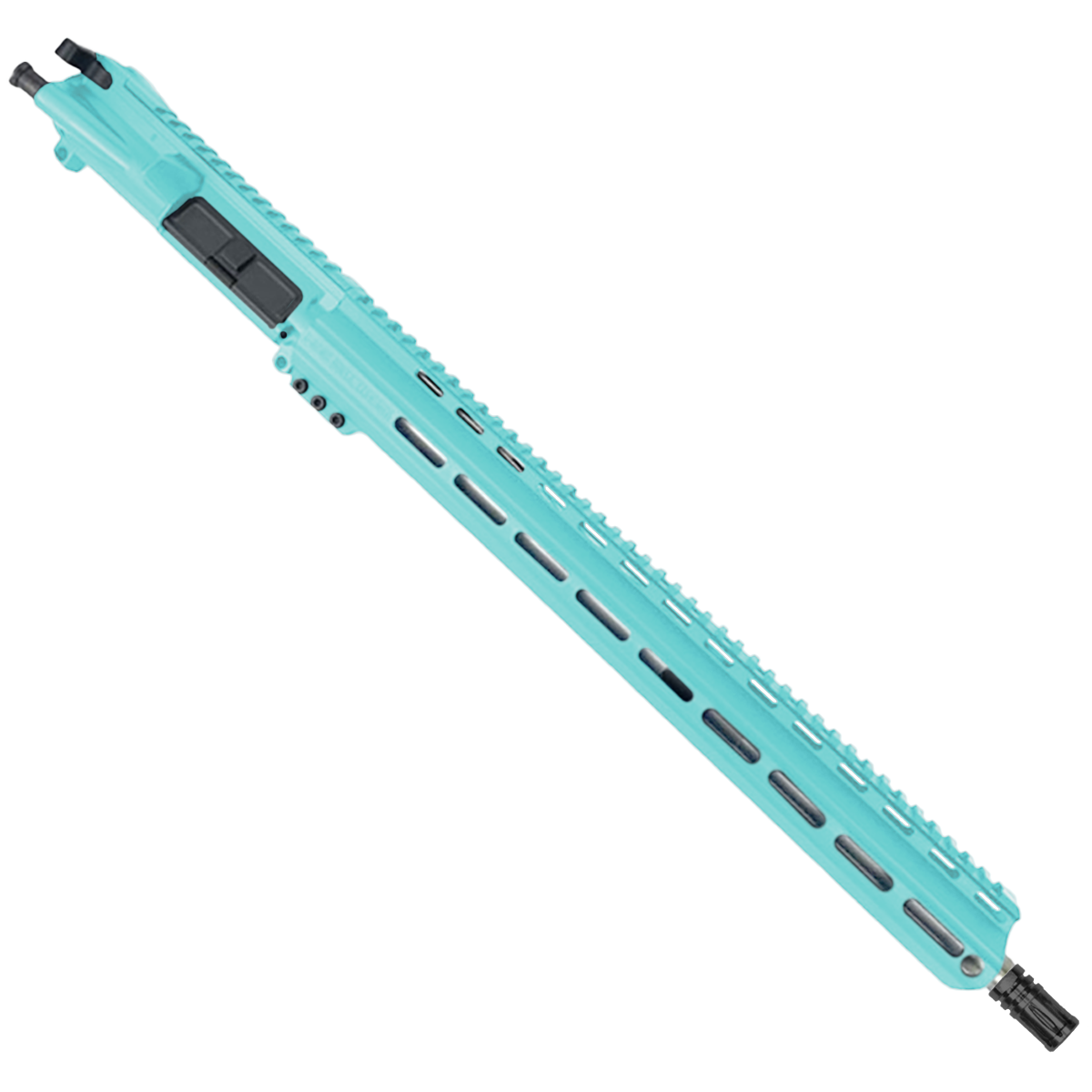 AR-15 .223 WYLDE Upper Assembly 18" Stainless Barrel 17" MLOK Rail Complete w/ Charging Handle - Robins Egg Blue