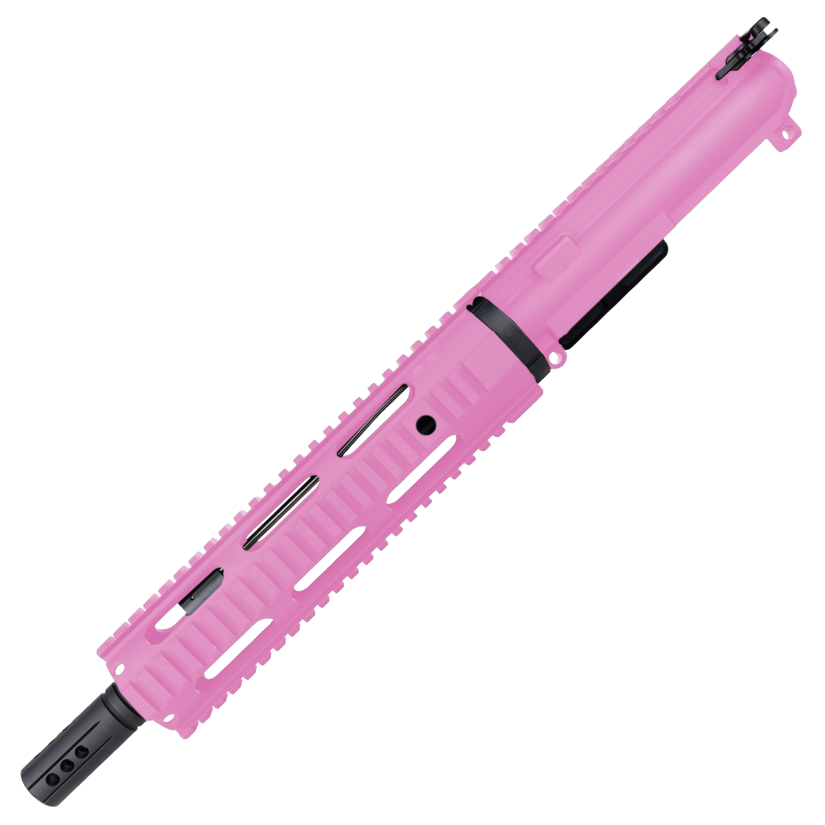 AR15 .300 Blackout Pistol Upper Assembly 10" Quadrail Handguard Complete w/ Charging Handle - Sig Pink