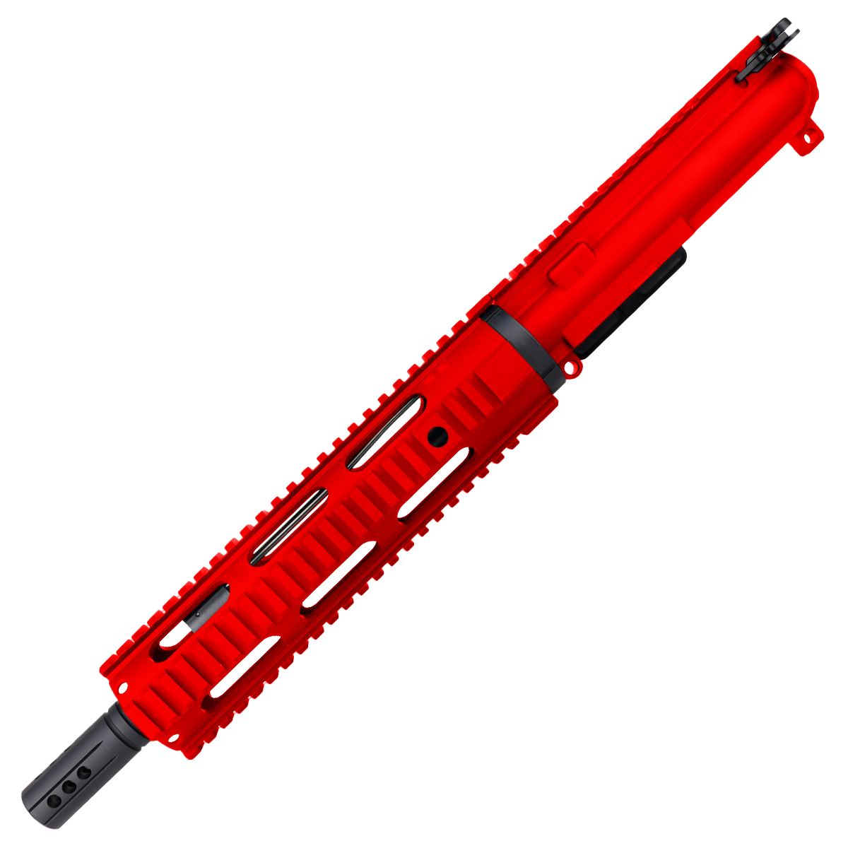 AR15 .300 Blackout Pistol Upper Assembly 10" Quadrail Handguard Complete w/ Charging Handle - Red