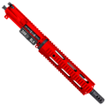 AR15 .300 Blackout Pistol Upper Assembly 10" Quadrail Handguard Complete w/ Charging Handle - Red