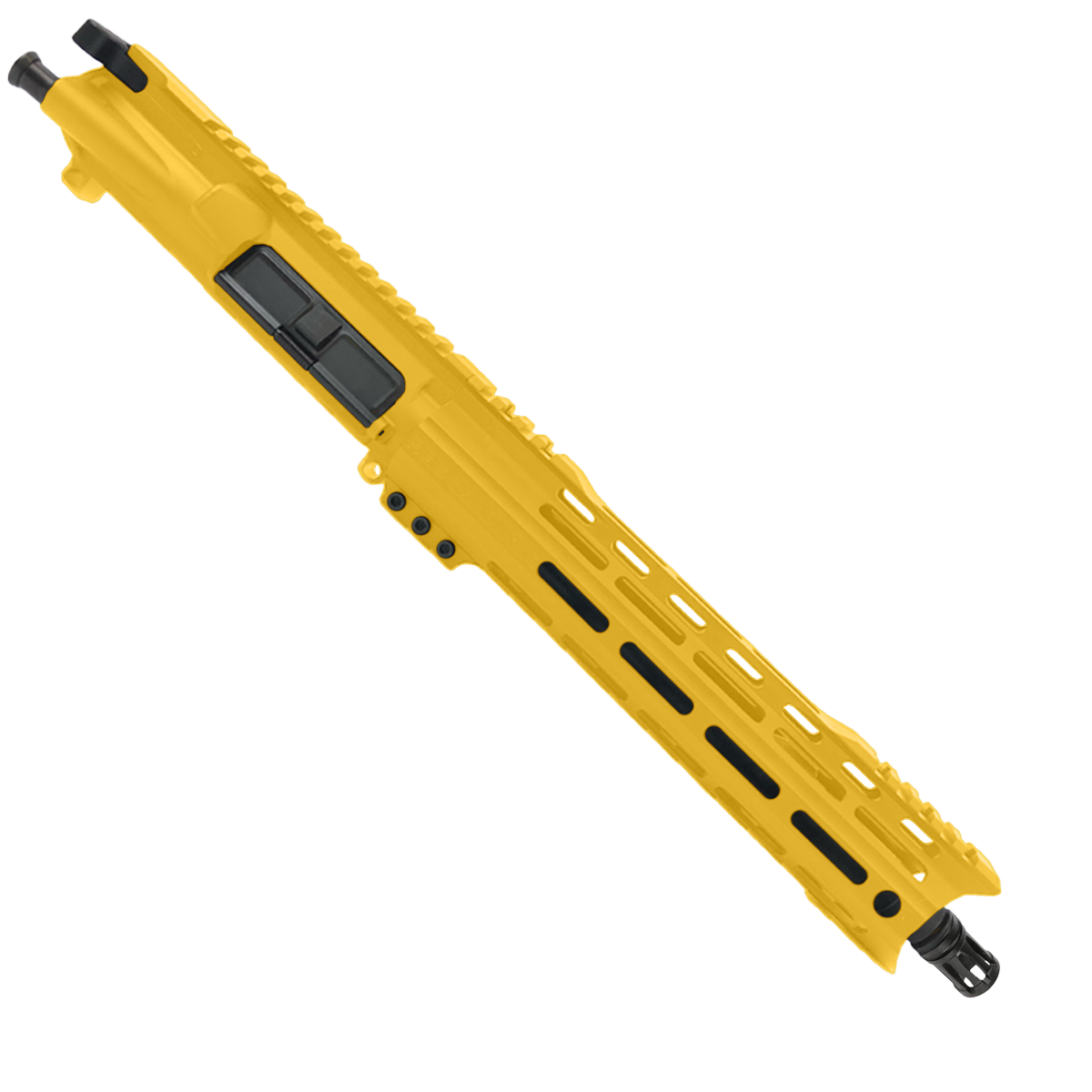 AR15 .300 AAC Blackout Pistol Upper Assembly 10" Barrel Custom 10" Top Cut Hybrid MLOK Handguard Complete w/ Charging Handle - Gold