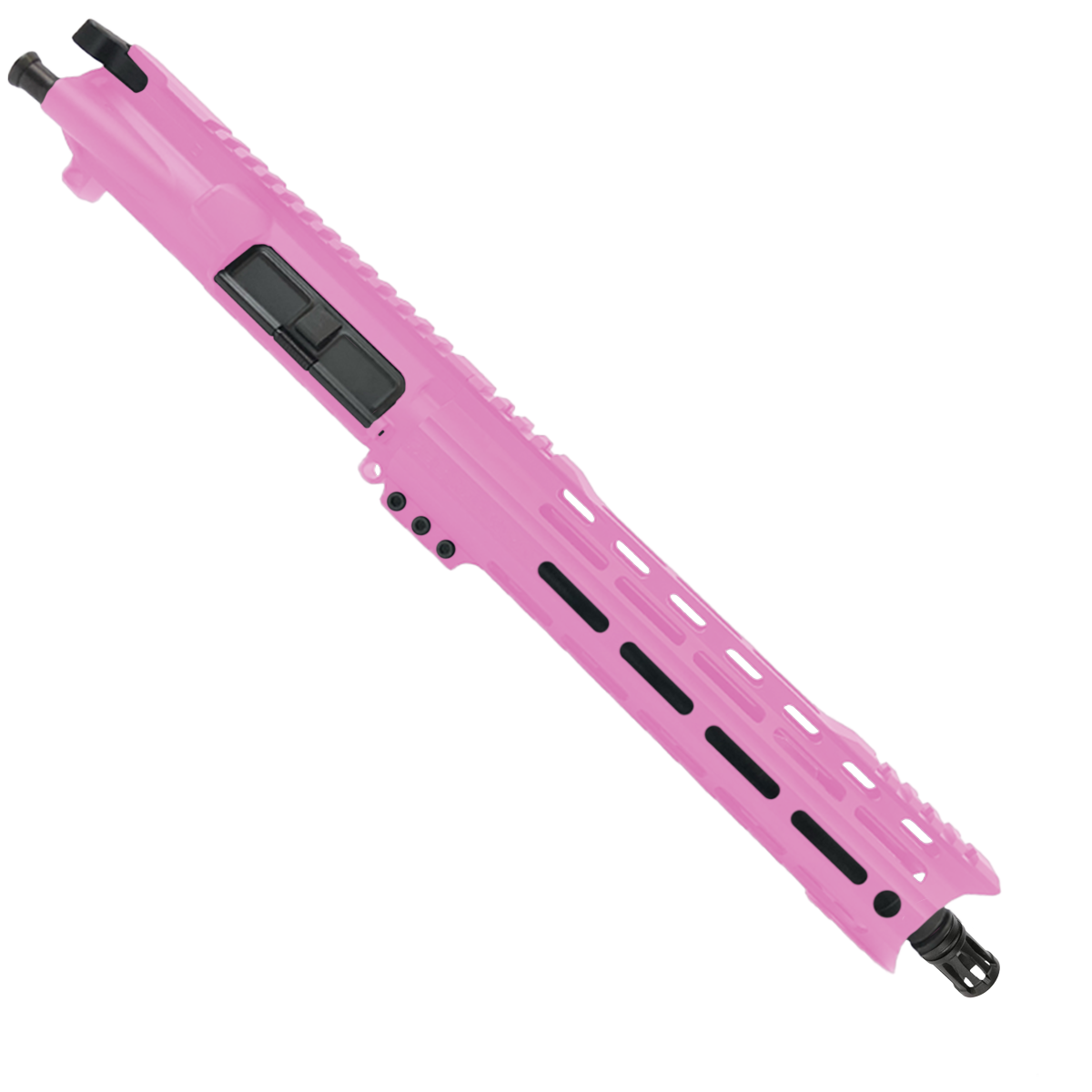 AR15 .300 AAC Blackout Pistol Upper Assembly 10" Barrel Custom 10" Top Cut Hybrid MLOK Handguard Complete w/ Charging Handle - Sig Pink