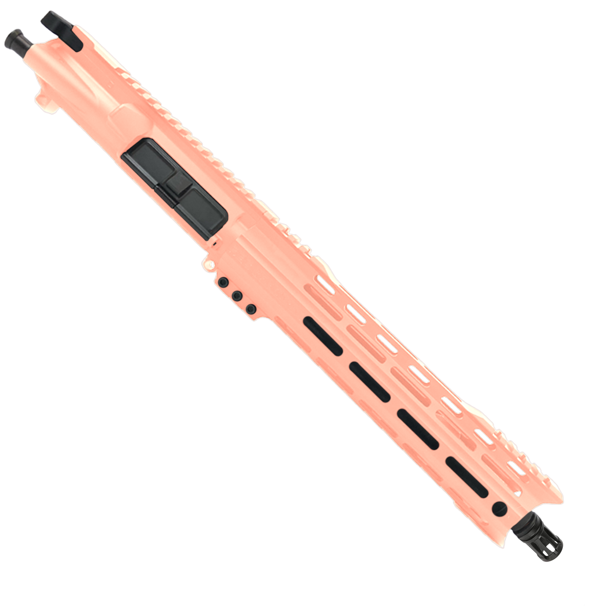 AR15 .300 AAC Blackout Pistol Upper Assembly 10" Barrel Custom 10" Top Cut Hybrid MLOK Handguard Complete w/ Charging Handle - Rose Gold