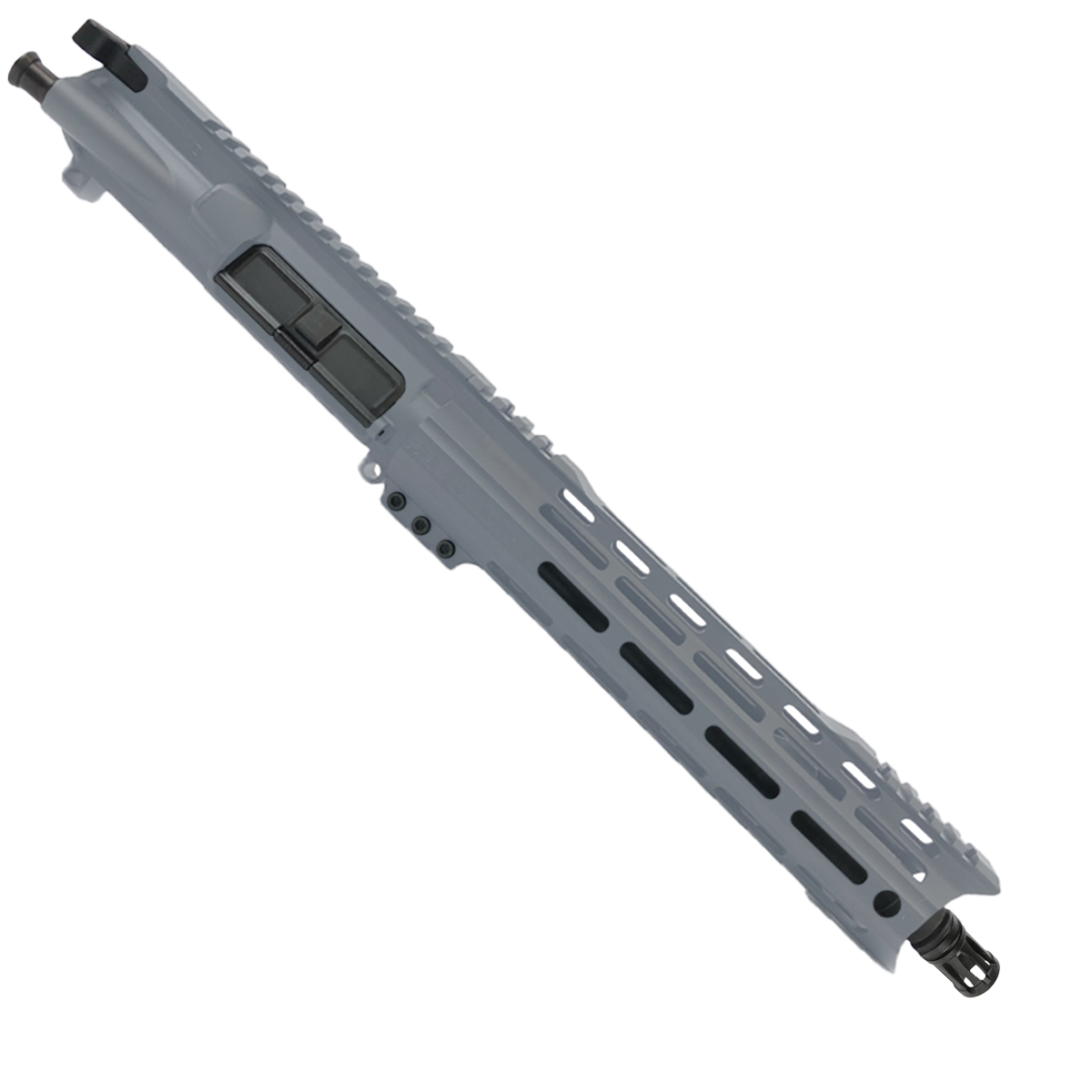 AR15 .300 AAC Blackout Pistol Upper Assembly 10" Barrel Custom 10" Top Cut Hybrid MLOK Handguard Complete w/ Charging Handle - Sniper Gray