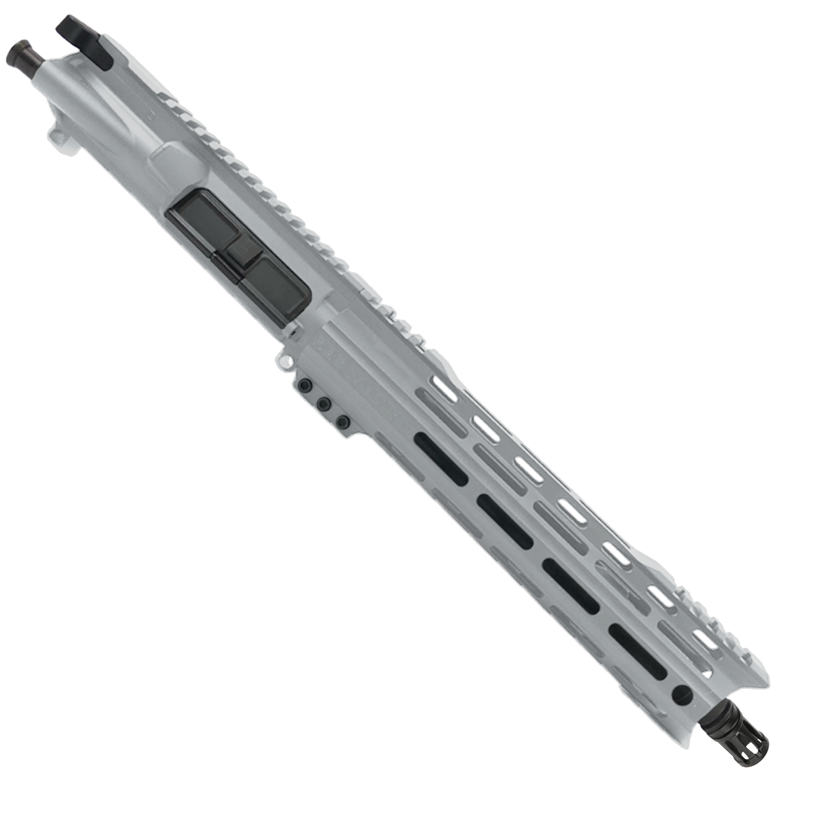 AR15 .300 AAC Blackout Pistol Upper Assembly 10" Barrel Custom 10" Top Cut Hybrid MLOK Handguard Complete w/ Charging Handle - Tungsten Gray