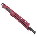 AR15 .300 Blackout Pistol Upper Assembly 10" Barrel Custom 10" Slanted MLOK Handguard Complete w/ Charging Handle - Cranberry Frost