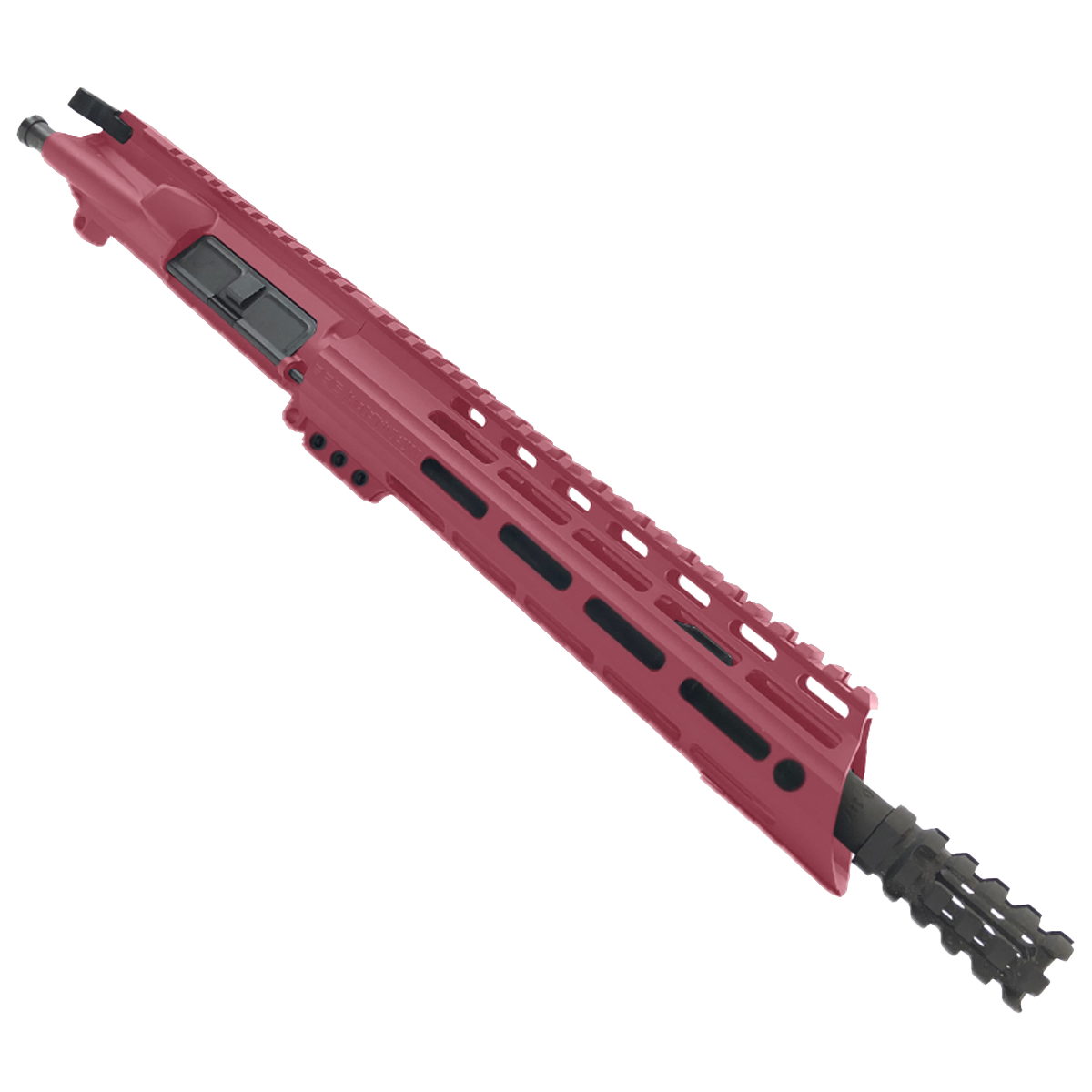 AR15 .300 Blackout Pistol Upper Assembly 10" Barrel Custom 10" Slanted MLOK Handguard Complete w/ Charging Handle - Cranberry Frost