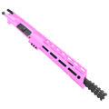 AR15 .300 Blackout Pistol Upper Assembly 10" Barrel Custom 10" Slanted MLOK Handguard Complete w/ Charging Handle - Sig Pink