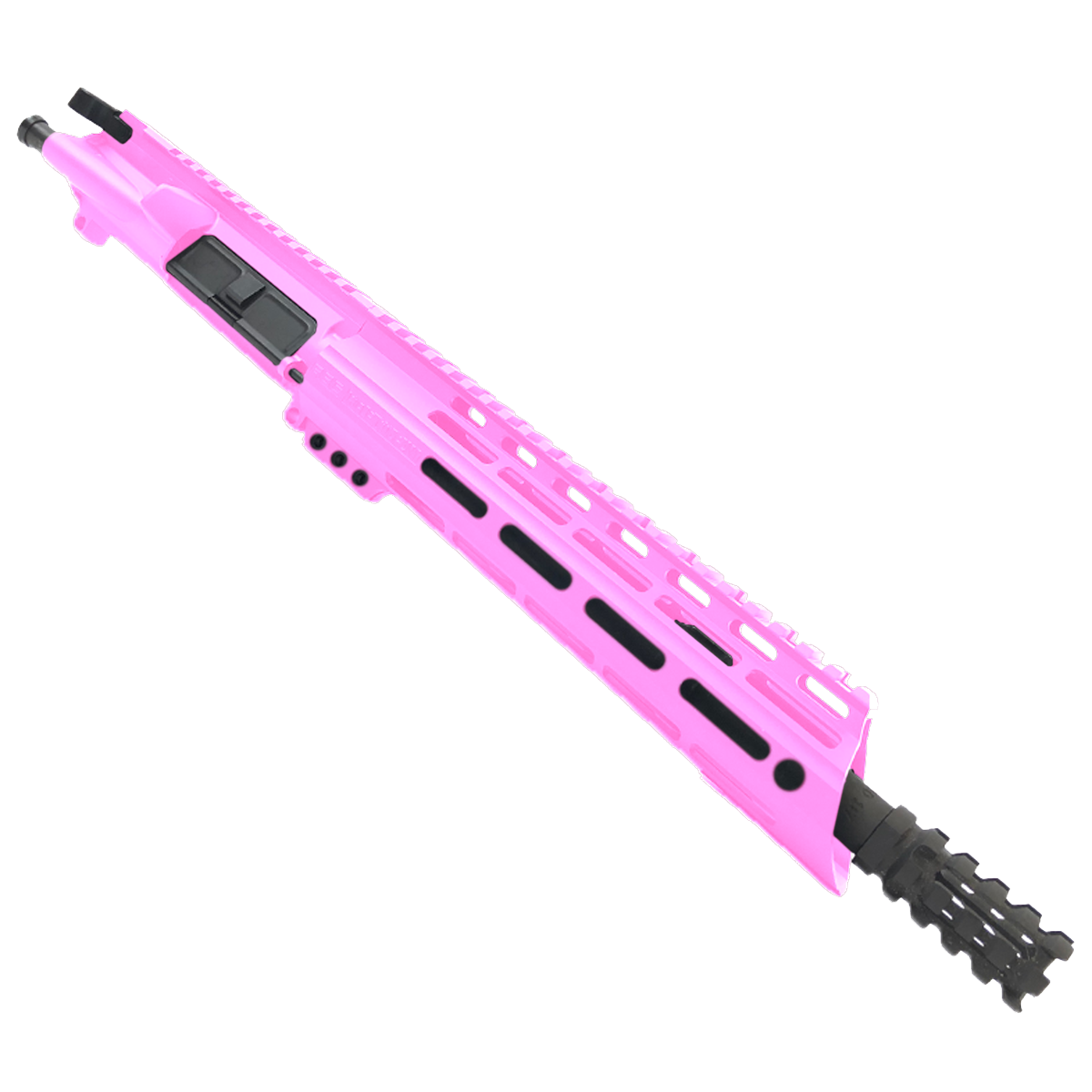 AR15 .300 Blackout Pistol Upper Assembly 10" Barrel Custom 10" Slanted MLOK Handguard Complete w/ Charging Handle - Sig Pink