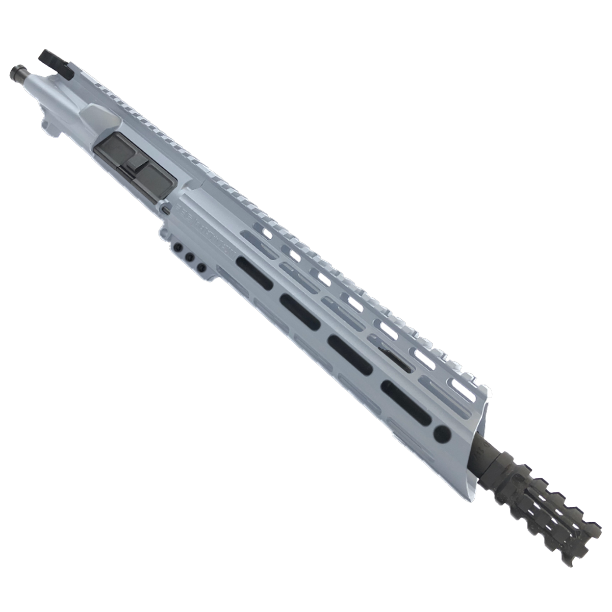 AR15 .300 Blackout Pistol Upper Assembly 10" Barrel Custom 10" Slanted MLOK Handguard Complete w/ Charging Handle - Sniper Gray